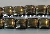 CPY317 15.5 inches 12*12mm square pyrite gemstone beads wholesale