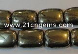 CPY324 15.5 inches 15*20mm rectangle pyrite gemstone beads wholesale