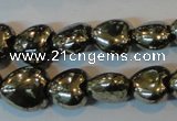 CPY328 15.5 inches 8*8mm heart pyrite gemstone beads wholesale