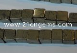 CPY352 15.5 inches 8*8mm cube pyrite gemstone beads wholesale