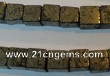 CPY353 15.5 inches 10*10mm cube pyrite gemstone beads wholesale