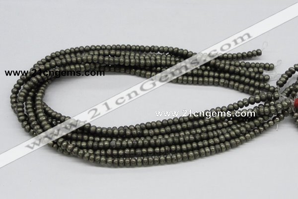 CPY37 16 inches 4*8mm rondelle pyrite gemstone beads wholesale