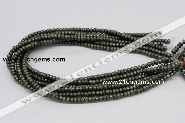 CPY38 16 inches 5*10mm rondelle pyrite gemstone beads wholesale