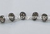 CPY381 Top drilled 6*8mm flat teardrop pyrite gemstone beads