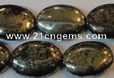 CPY42 16 inches 18*25mm oval pyrite gemstone beads wholesale