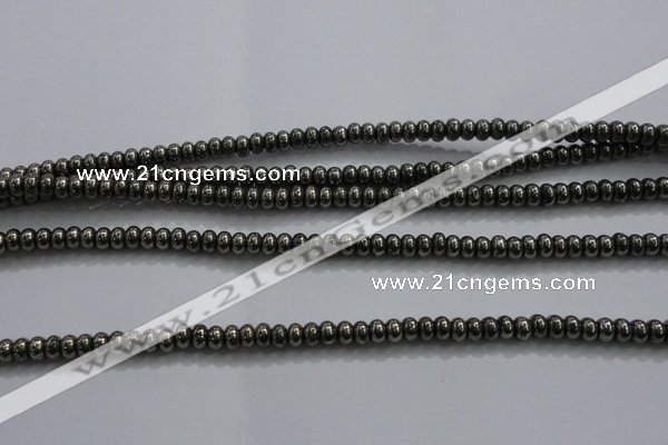 CPY420 15.5 inches 2*3mm rondelle pyrite gemstone beads