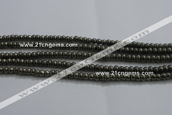 CPY421 15.5 inches 2.5*4mm rondelle pyrite gemstone beads