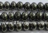 CPY422 15.5 inches 4*6mm rondelle pyrite gemstone beads