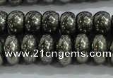 CPY423 15.5 inches 5*8mm rondelle pyrite gemstone beads