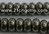 CPY424 15.5 inches 6*10mm rondelle pyrite gemstone beads