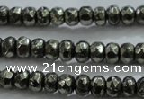 CPY426 15.5 inches 2*3mm faceted rondelle pyrite gemstone beads
