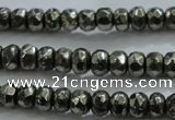 CPY426 15.5 inches 2*3mm faceted rondelle pyrite gemstone beads