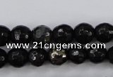 CPY501 15.5 inches 6mm faceted round natural chalcopyrite beads