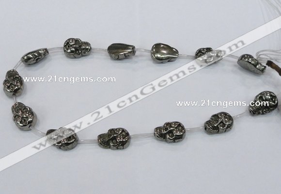 CPY562 15.5 inches 13*18mm skull pyrite gemstone beads