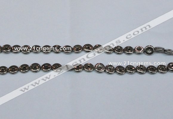 CPY574 15.5 inches 10mm donut pyrite gemstone beads wholesale