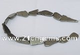 CPY585 15.5 inches 18*25mm - 16*35mm freeform pyrite gemstone beads