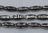 CPY600 15.5 inches 5*16mm rice pyrite gemstone beads wholesale