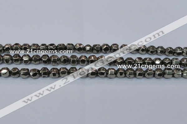 CPY617 15.5 inches 10mm nuggets pyrite gemstone beads