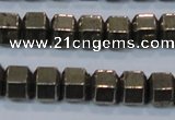 CPY618 15.5 inches 9*10mm pyrite gemstone beads