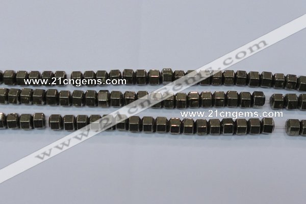 CPY618 15.5 inches 9*10mm pyrite gemstone beads