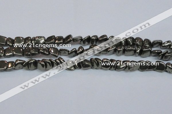 CPY623 15.5 inches 8*9mm - 9*10mm nuggets pyrite gemstone beads