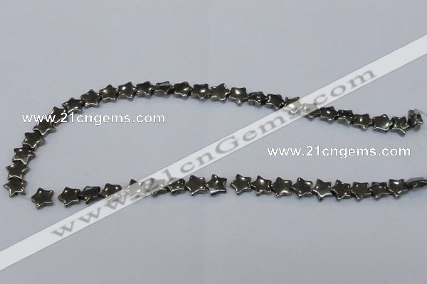 CPY657 15.5 inches 10*10mm star pyrite gemstone beads