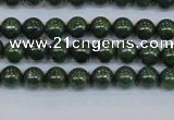 CPY760 15.5 inches 4mm round pyrite gemstone beads wholesale