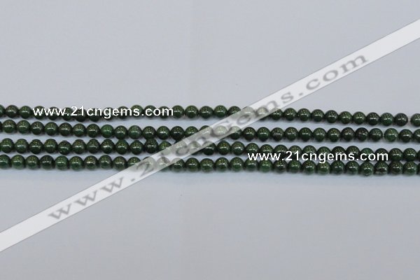 CPY760 15.5 inches 4mm round pyrite gemstone beads wholesale