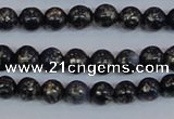 CPY771 15.5 inches 6mm round pyrite gemstone beads wholesale