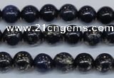 CPY772 15.5 inches 8mm round pyrite gemstone beads wholesale