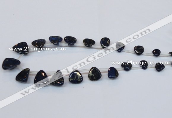 CPY799 Top drilled 6*8mm - 16*18mm freeform pyrite gemstone beads
