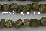 CPY802 15.5 inches 6*10mm - 8*12mm nuggets plated pyrite beads