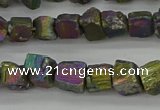 CPY803 15.5 inches 6*10mm - 8*12mm nuggets plated pyrite beads