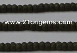 CPY810 15.5 inches 2*3mm faceted rondelle matte pyrite beads