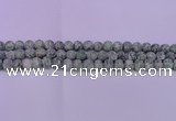 CQJ251 15.5 inches 6mm round matte Qinghai jade beads