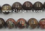 CRA04 15.5 inches 14mm round natural rainforest agate gemstone beads