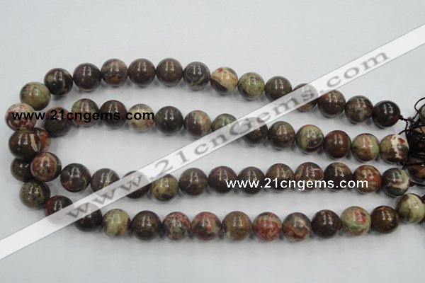 CRA04 15.5 inches 14mm round natural rainforest agate gemstone beads