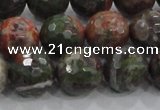 CRA105 15.5 inches 16mm faceted round rainforest agate beads