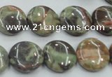 CRA11 15.5 inches 16mm flat round natural rainforest agate beads