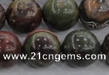 CRA117 15.5 inches 20mm round rainforest agate beads