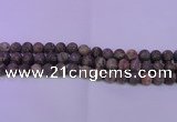 CRA121 15.5 inches 6mm round matte rainforest agate beads