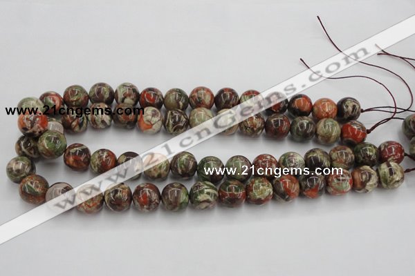 CRA152 15.5 inches 12mm round rainforest agate beads wholesale