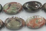 CRA16 15.5 inches 18*25mm oval natural rainforest agate beads