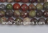 CRA161 15.5 inches 6mm faceted round rainforest agate beads