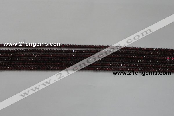 CRB100 15.5 inches 2*3.5mm faceted rondelle red garnet gemstone beads