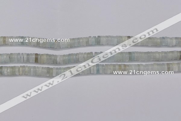 CRB1002 15.5 inches 2*6mm heishi aquamarine beads wholesale