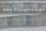 CRB1003 15.5 inches 2*7mm heishi aquamarine beads wholesale