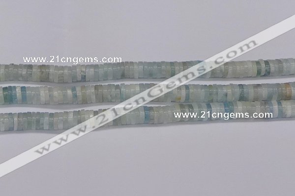 CRB1003 15.5 inches 2*7mm heishi aquamarine beads wholesale