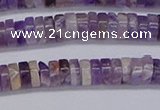 CRB1006 15.5 inches 2*5mm heishi dogtooth amethyst beads wholesale