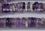 CRB1008 15.5 inches 2*7mm heishi dogtooth amethyst beads wholesale